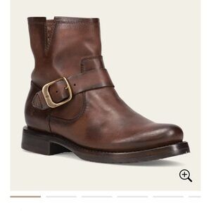 NIB Frye Women Chocolate Brown Leather Ankle Boots lowest price no offers